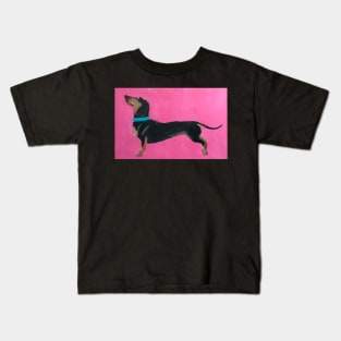 Dachshund, Acrylic Painting Kids T-Shirt